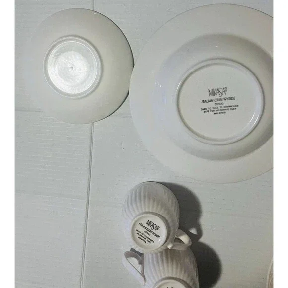 Lot of 2 Mikasa Italian Countryside ~ Cup & Saucer Set with two soup bowls DD900 - Picture 11 of 16